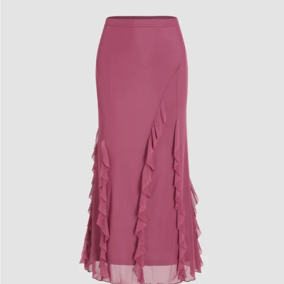 Cider Dresses & Skirts - Elegant Pink Ruffle Skirt